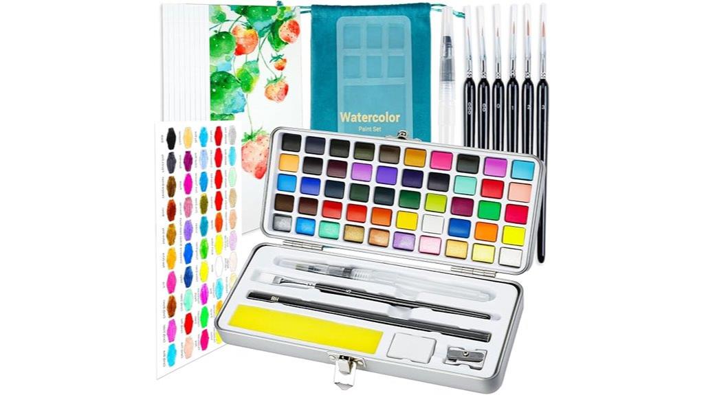 fifty color watercolor set