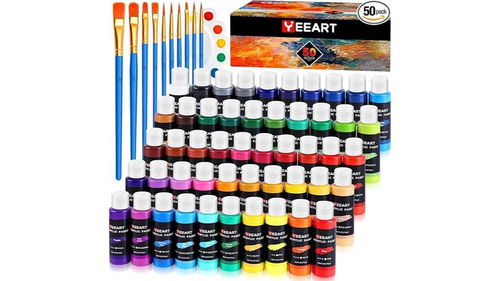 fifty colors acrylic paint