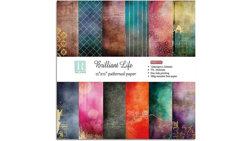 floral foil scrapbook paper