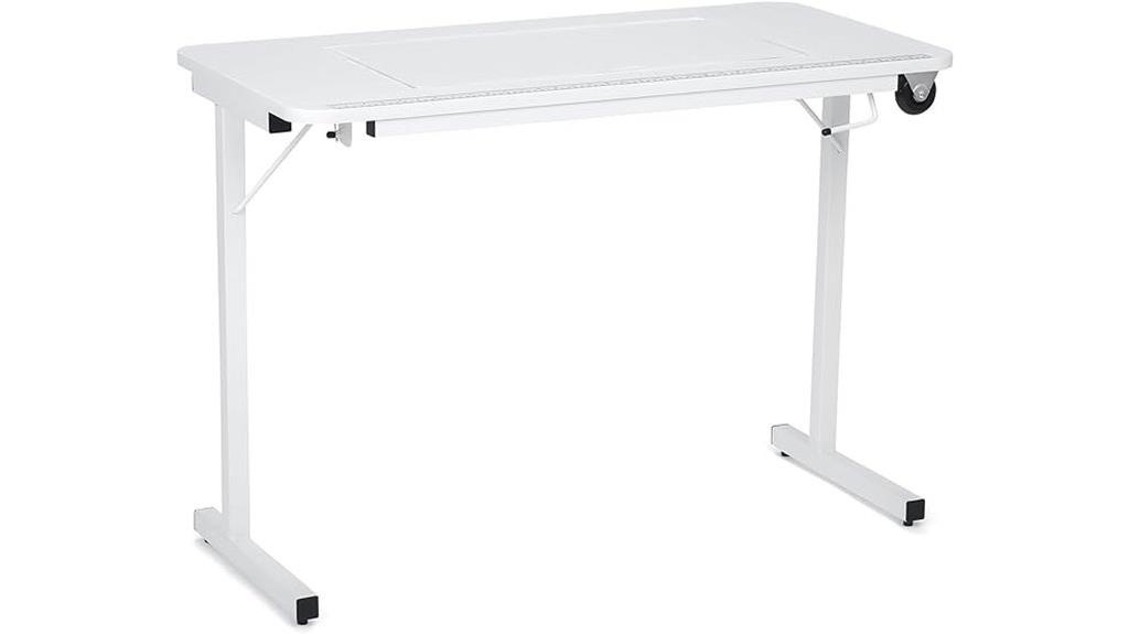 foldable craft table with wheels