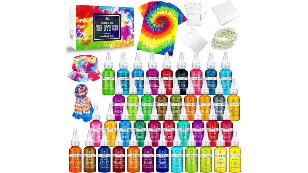 forty color tie dye kit