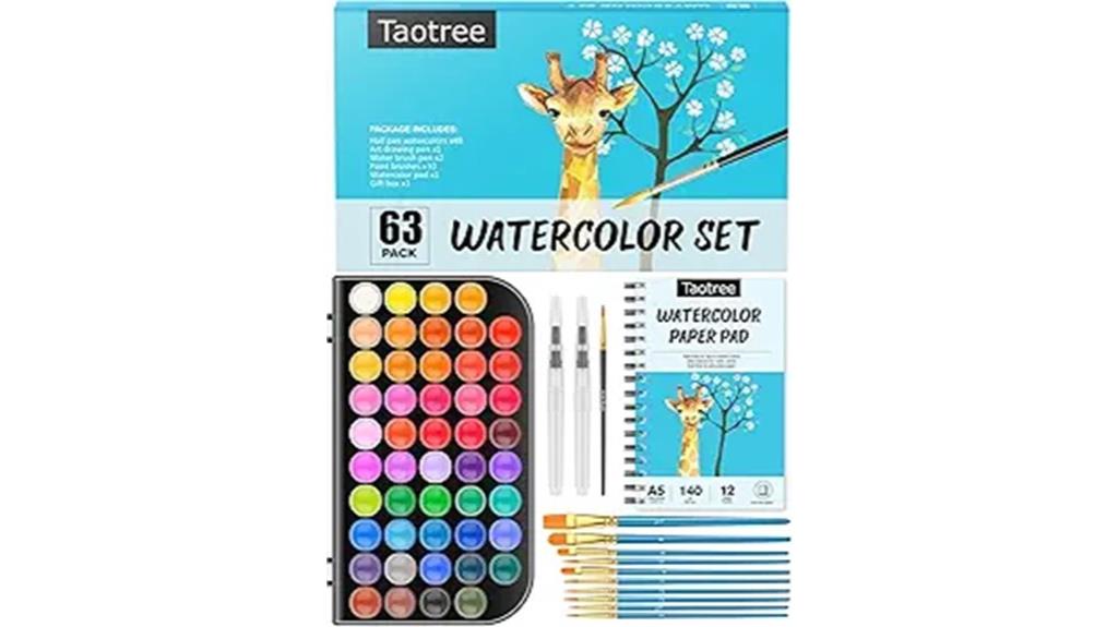 forty eight color watercolor set