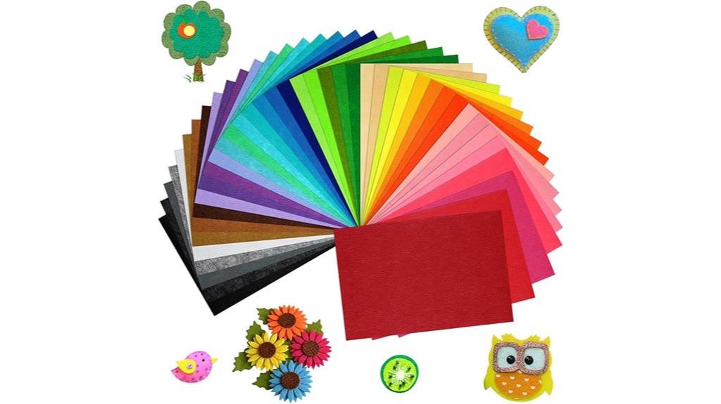 forty felt fabric sheets