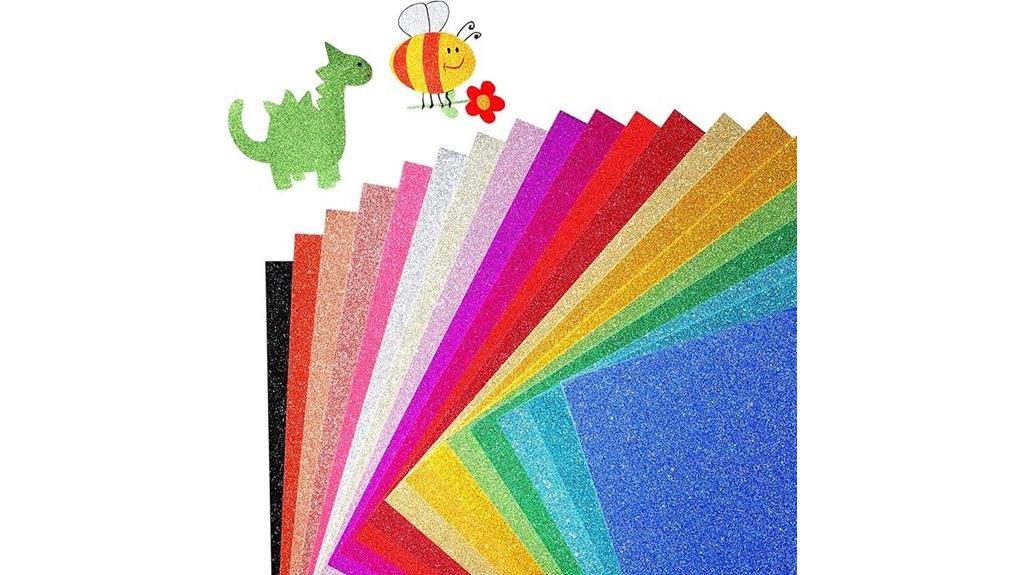 forty glitter cardstock sheets