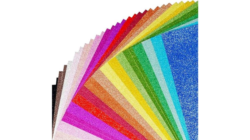 forty glitter cardstock sheets