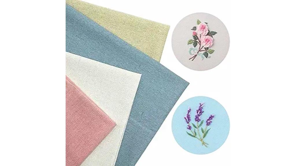 four piece linen fabric set
