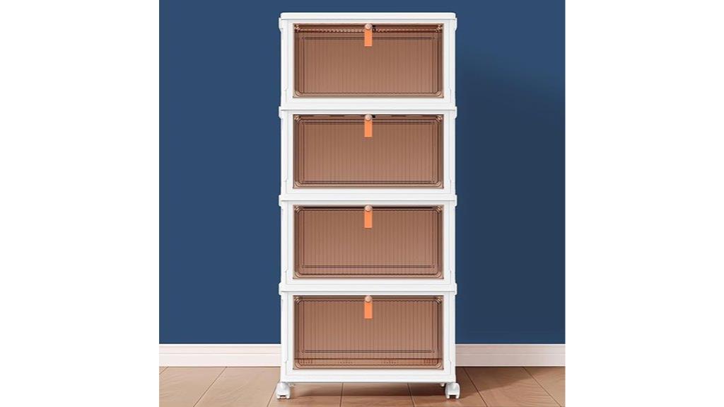 four tier plastic storage