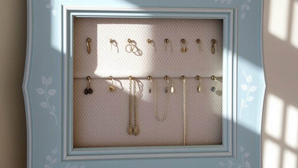 frame selection and hook installation