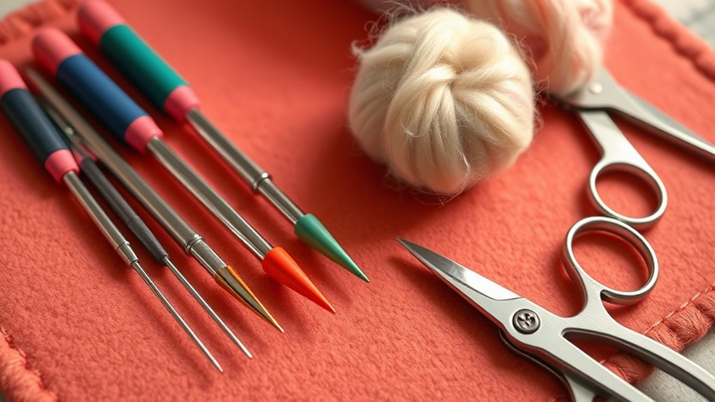 gather essential felting tools