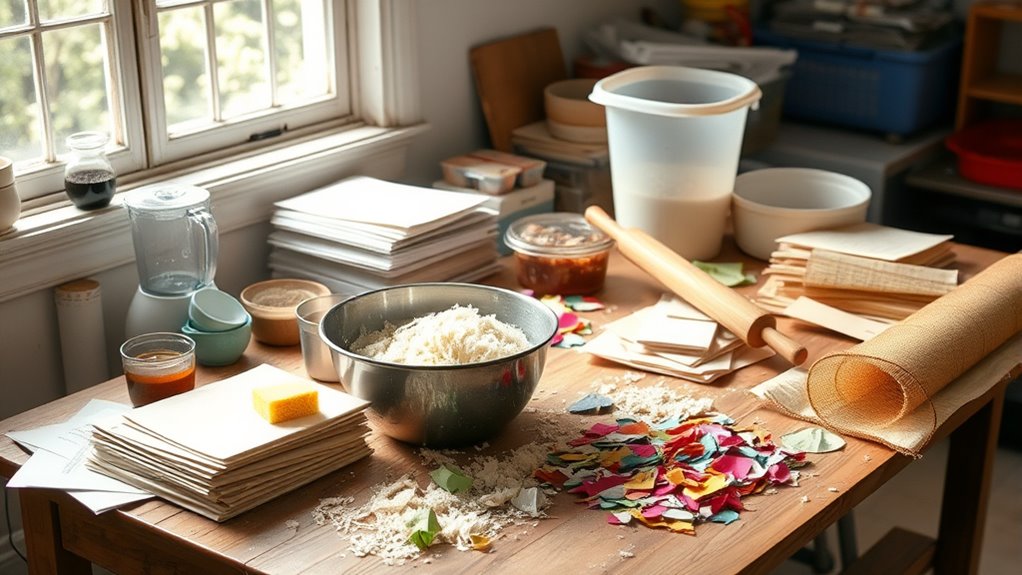 gather materials and organize workspace