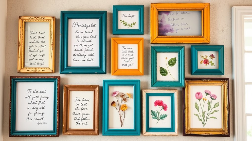 gather vintage frames creatively arranged