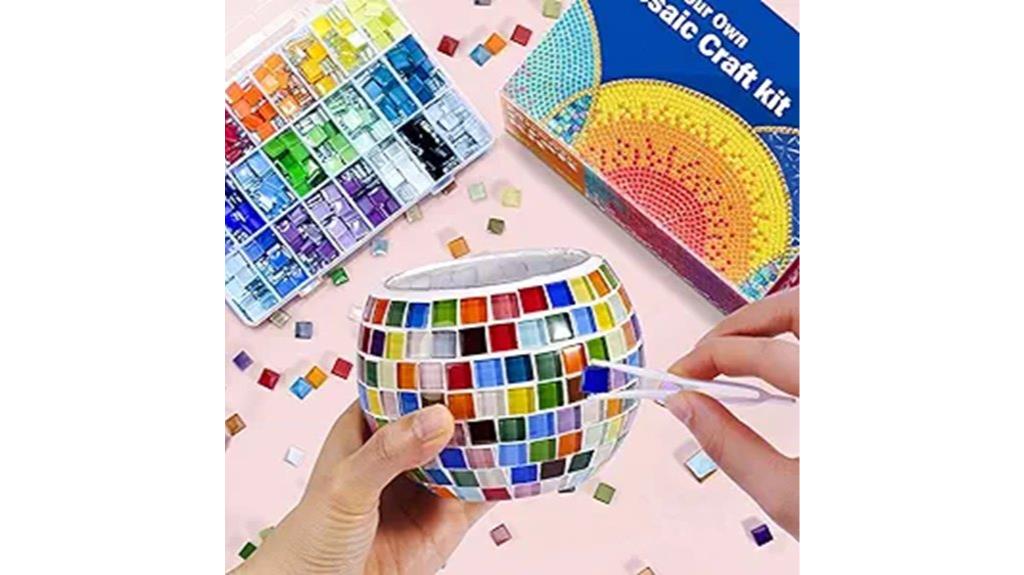 glass mosaic candle holder