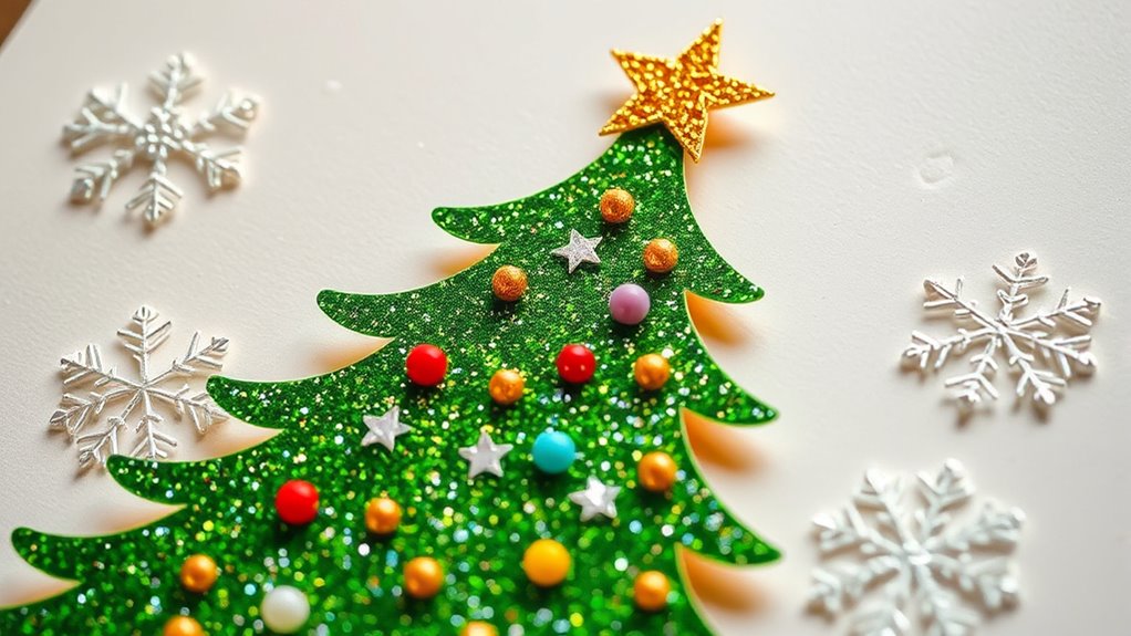 glitter application and decorative techniques
