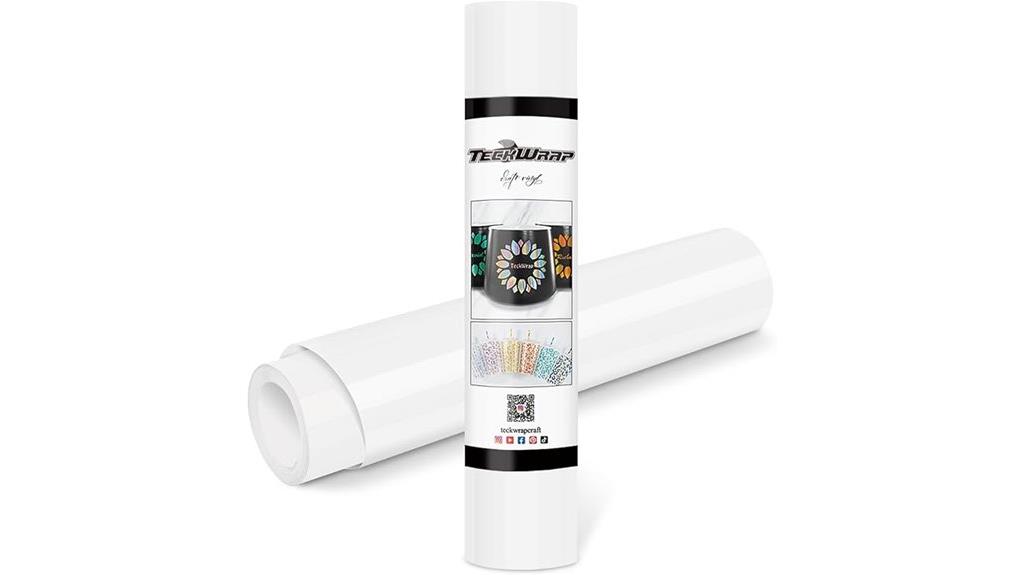 glossy white vinyl roll