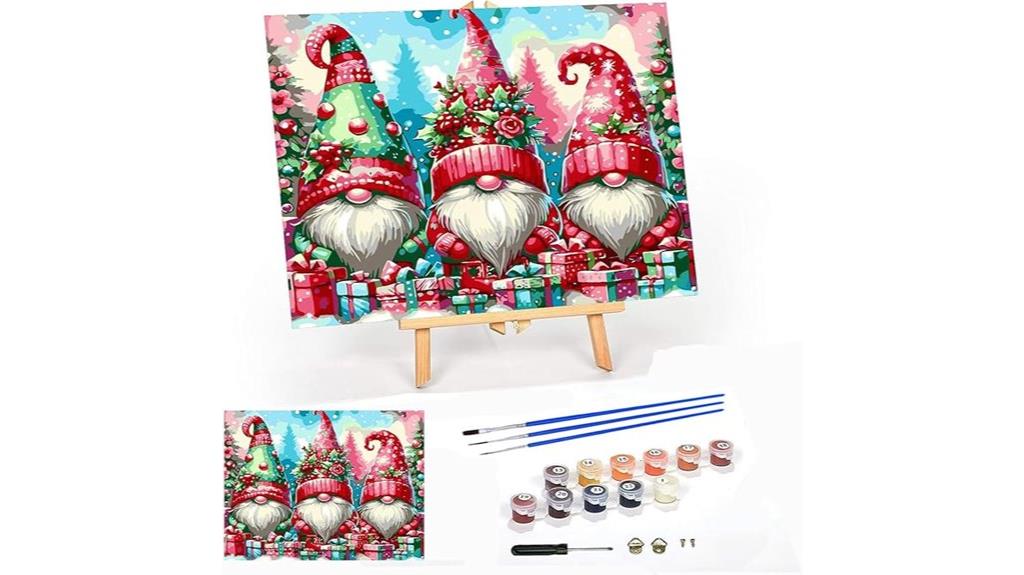 gnome themed adult paint kit