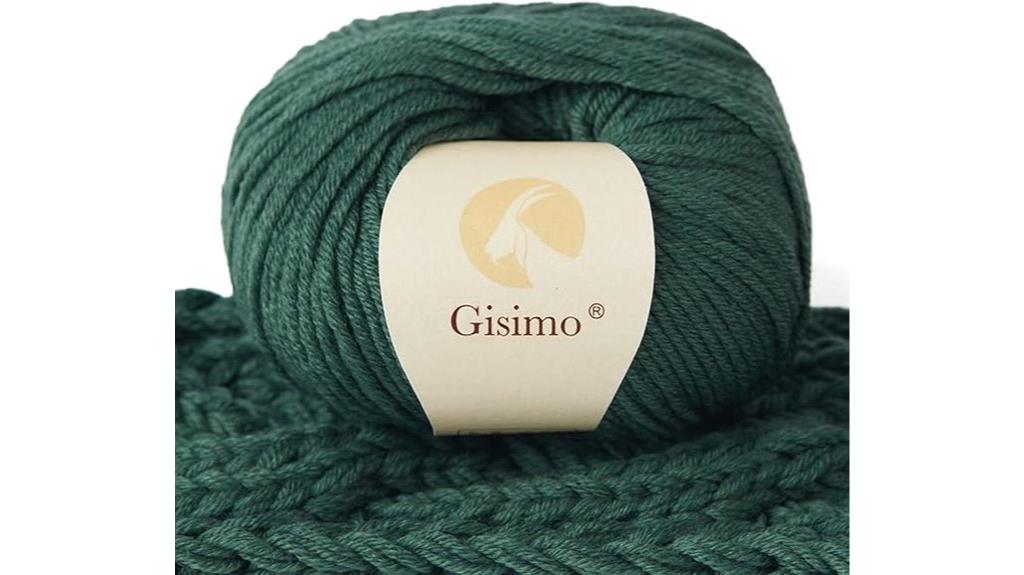 green merino wool yarn