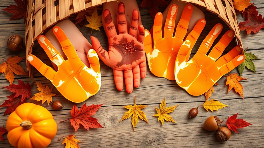 handprint cornucopia thanksgiving craft