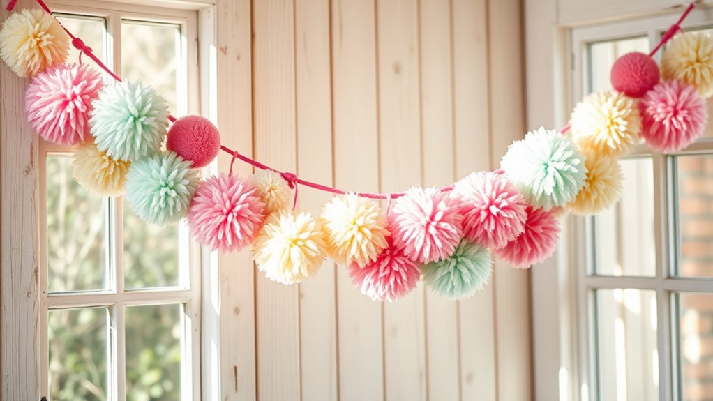hanging garland securely and neatly