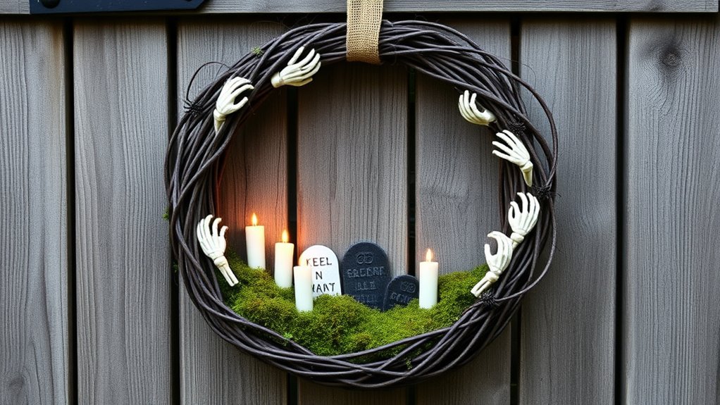 haunted cemetery front door