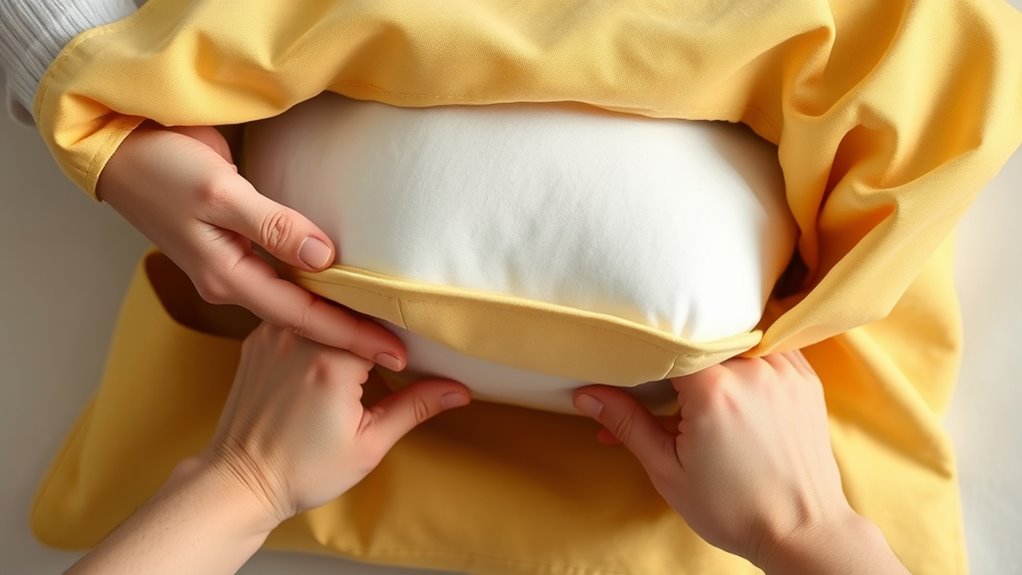 insert cushion adjust snugly