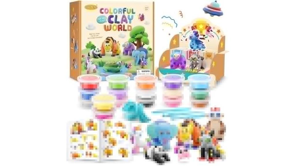 kids air dry clay set