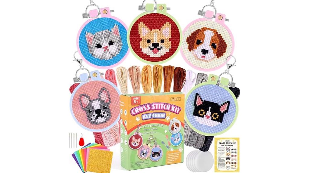 kids cross stitch kit pack