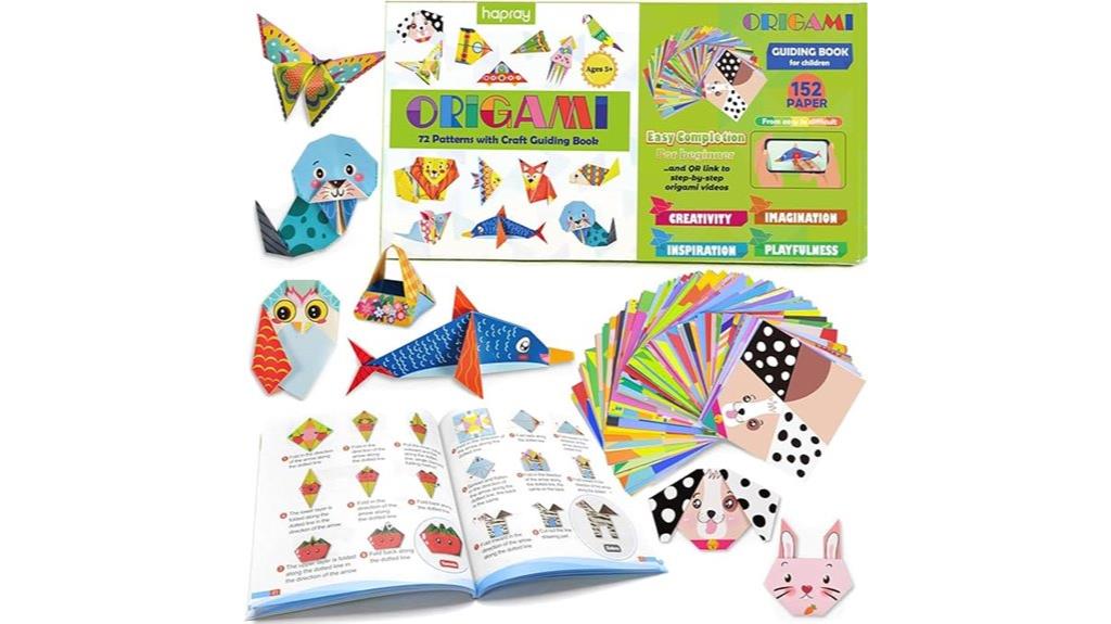 kids origami kit with guide