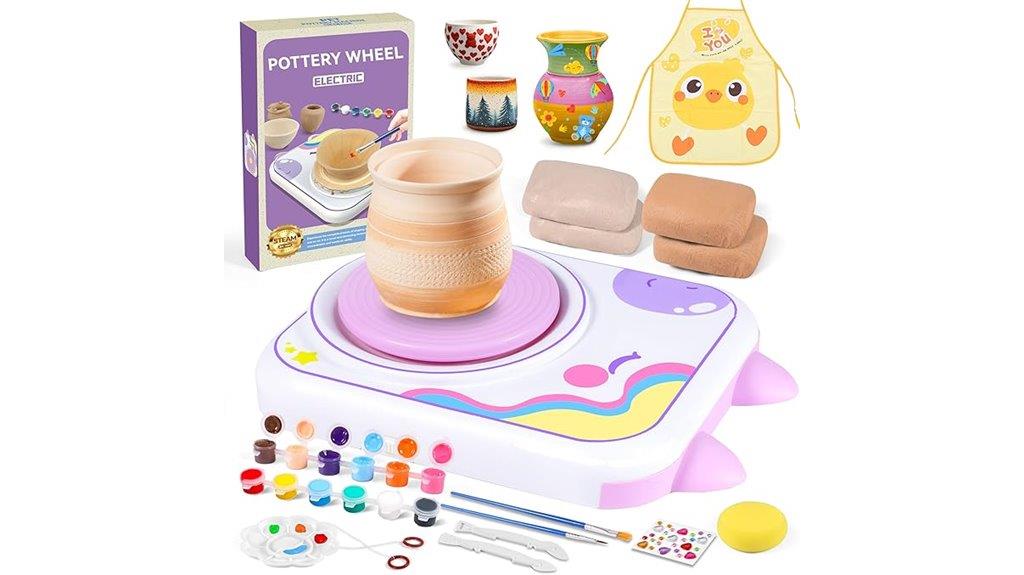 kids purple pottery set