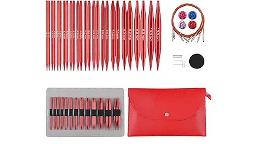 knitting needles with accessories