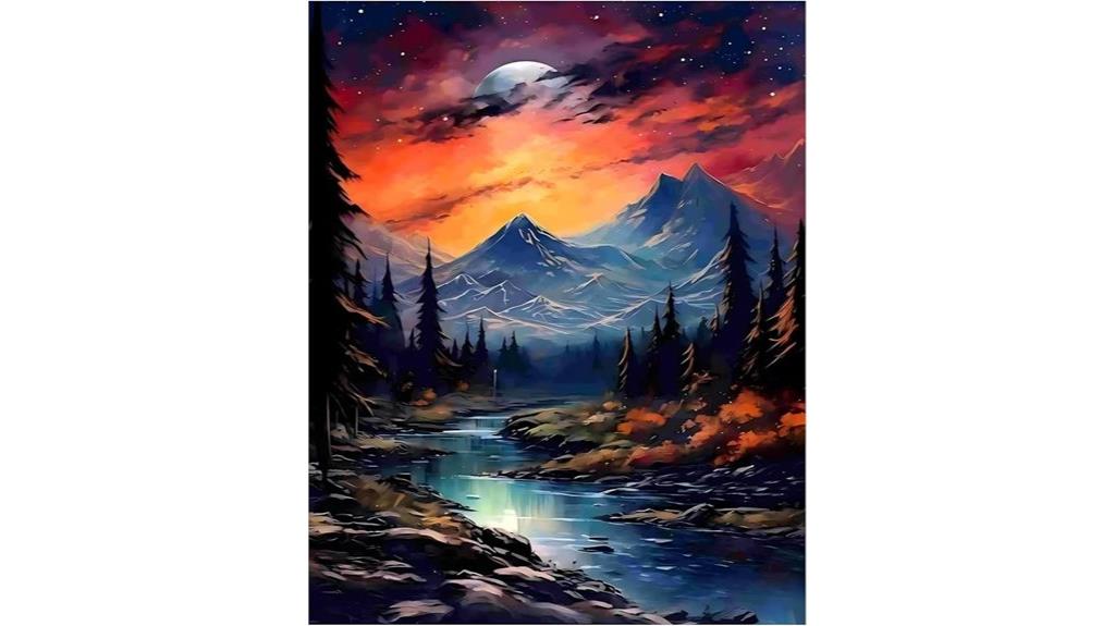 landscape paint by numbers kit