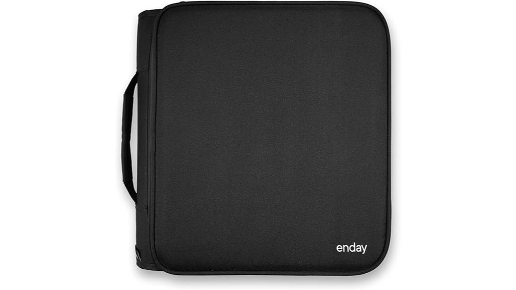 large black zipper binder