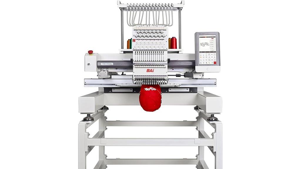 large embroidery machine features