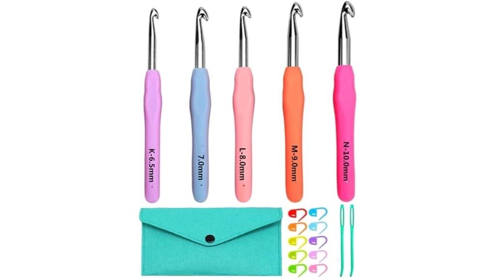 large ergonomic crochet hook set