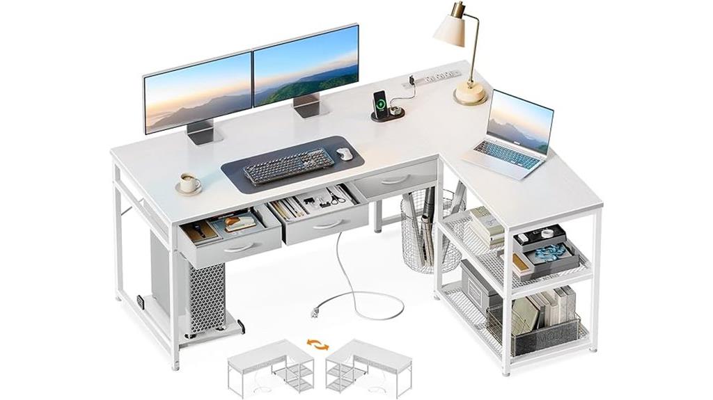 large l shaped desk
