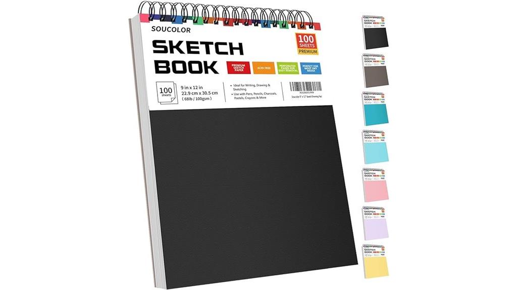 large sketchbook with 100 sheets