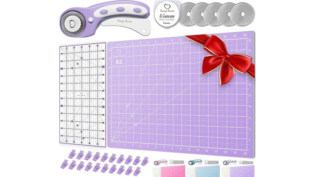 lavender rotary cutting set