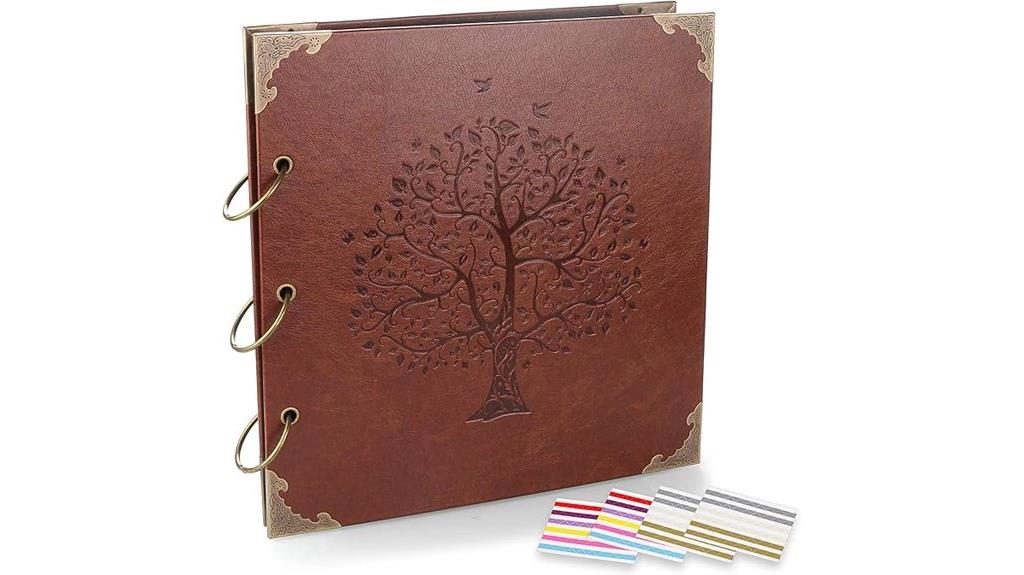 leather bound scrapbook album