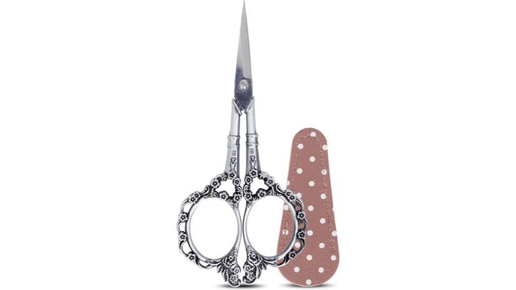 leather covered embroidery scissors