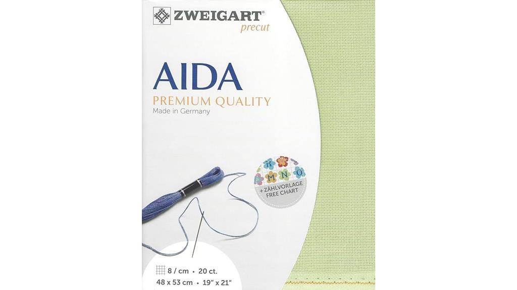 light green aida fabric
