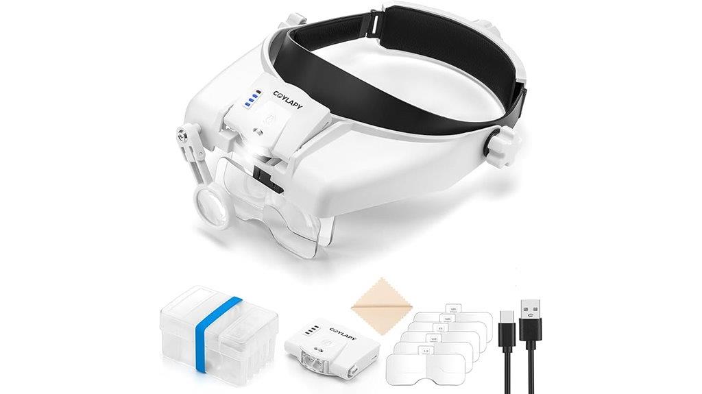 lighted headband magnifier