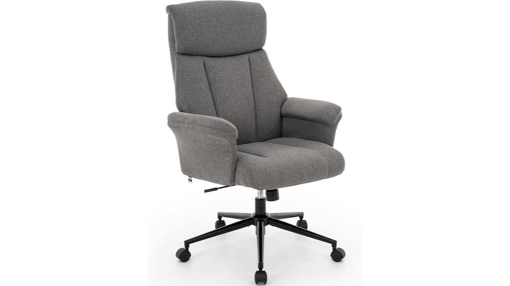 linen chair adjustable wheels