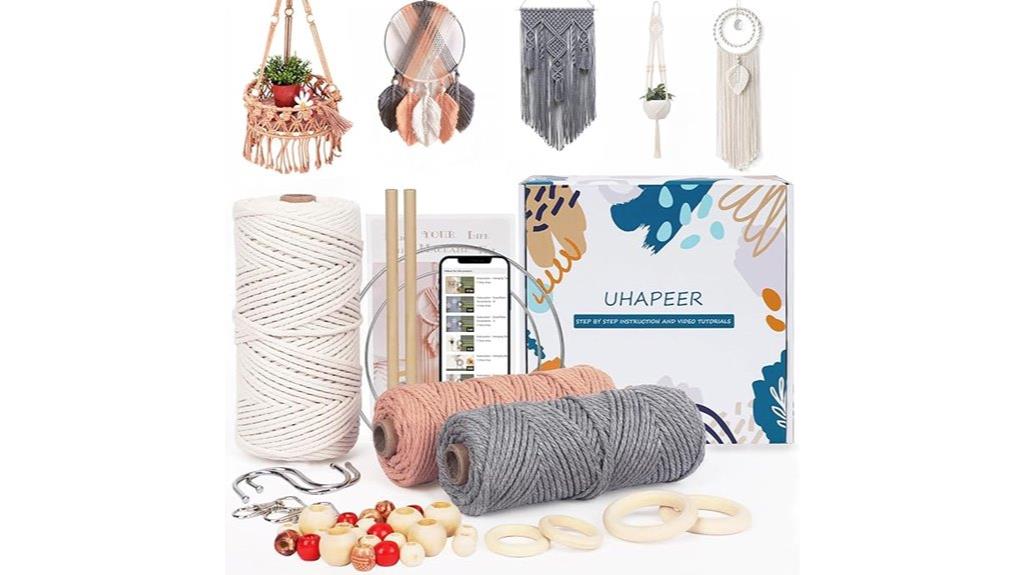 macrame kit with cotton