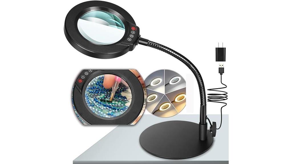 magnifying glass with light