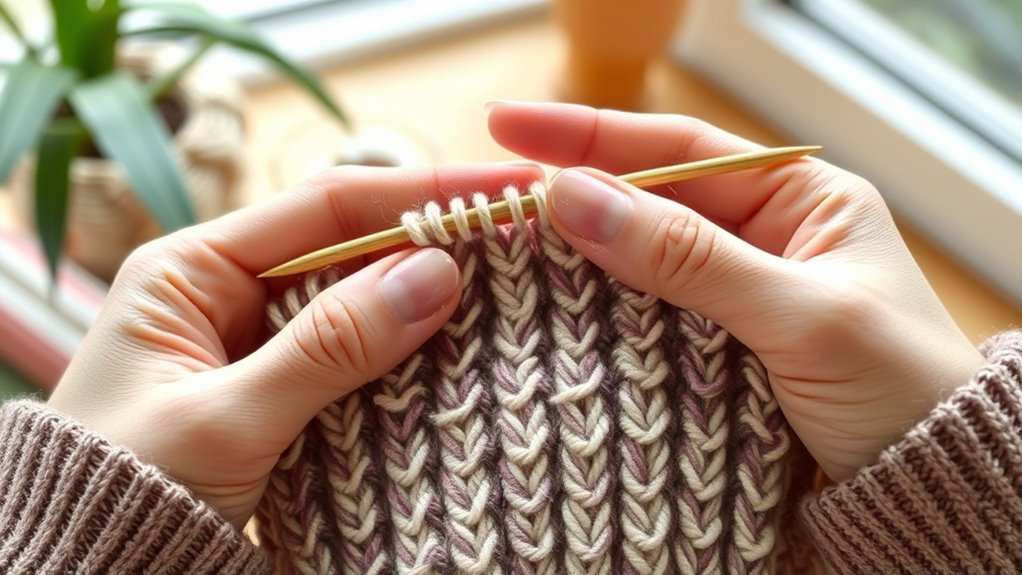 maintain even knitting tension