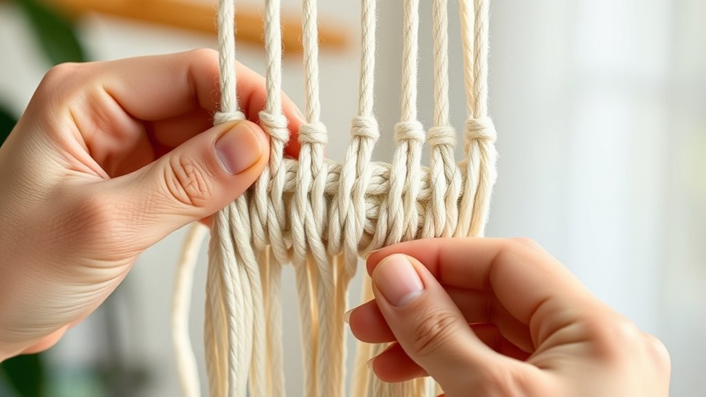 maintain steady knot tension
