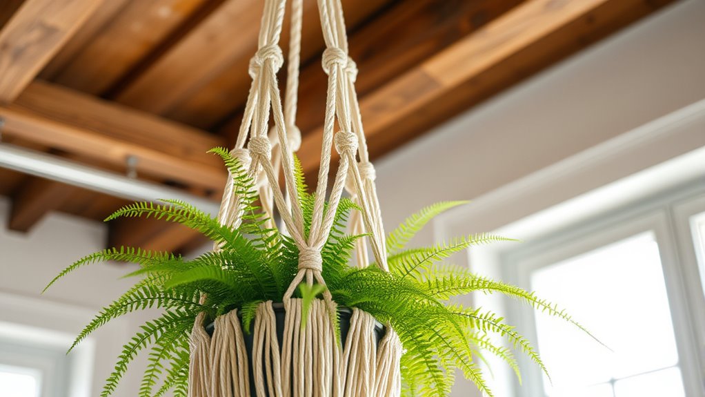 make colorful woven planters
