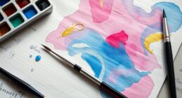 make your own watercolor stationery