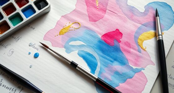 make your own watercolor stationery
