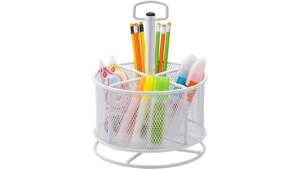 marbrasse rotating desk organizer