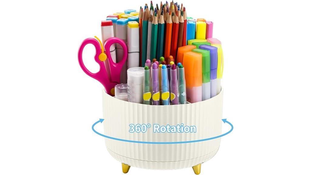 marbrasse rotating desk organizer